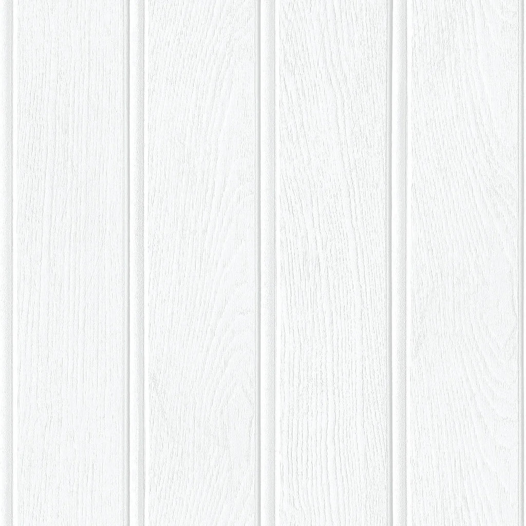 Beadboard Panel Wallpaper in Ivory Cream