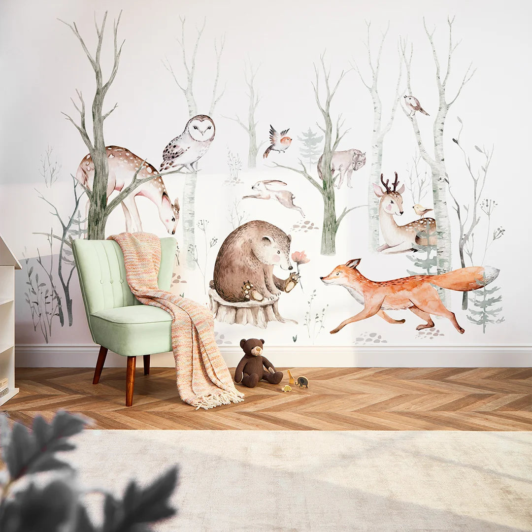 Woodland friends wall fashion art