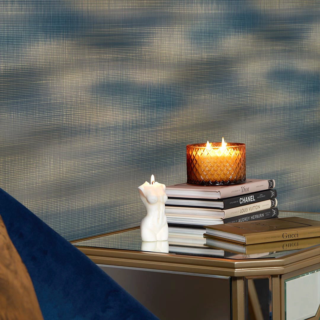 Royal-blue-crown Fabric, Wallpaper And Home Decor - View #9