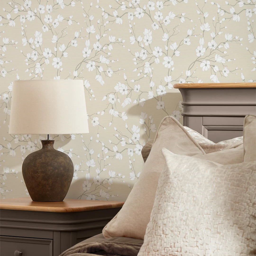 Spring Blossom Wallpaper in Cream – I Love Wallpaper
