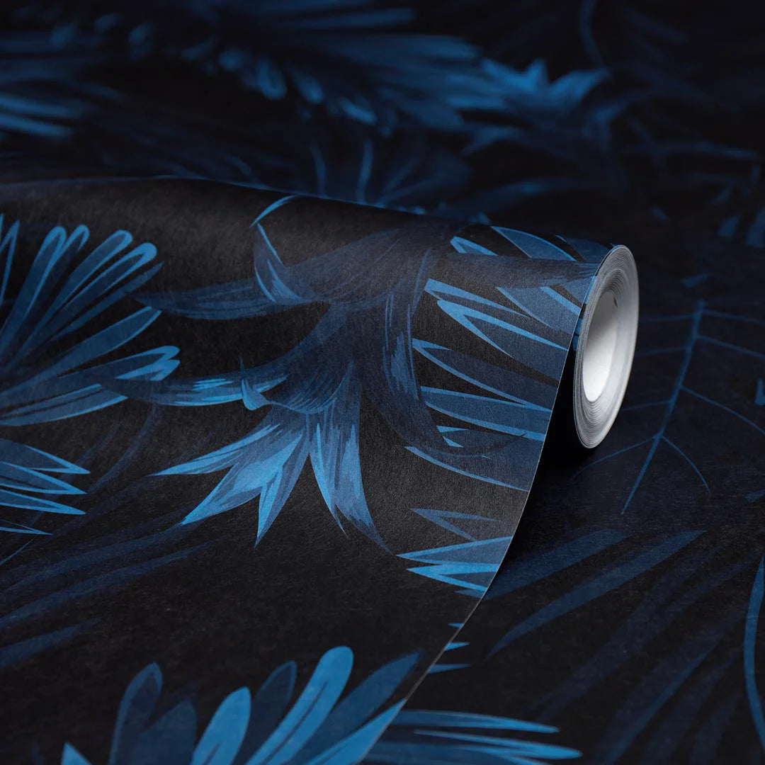 Midnight Tropics Wallpaper in Navy I Love Wallpaper