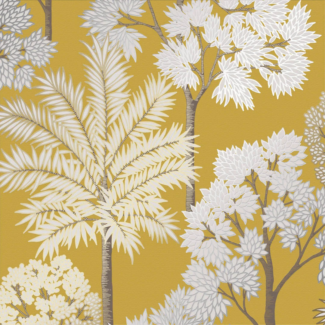 Acacia Tree Wallpaper in Ochre
