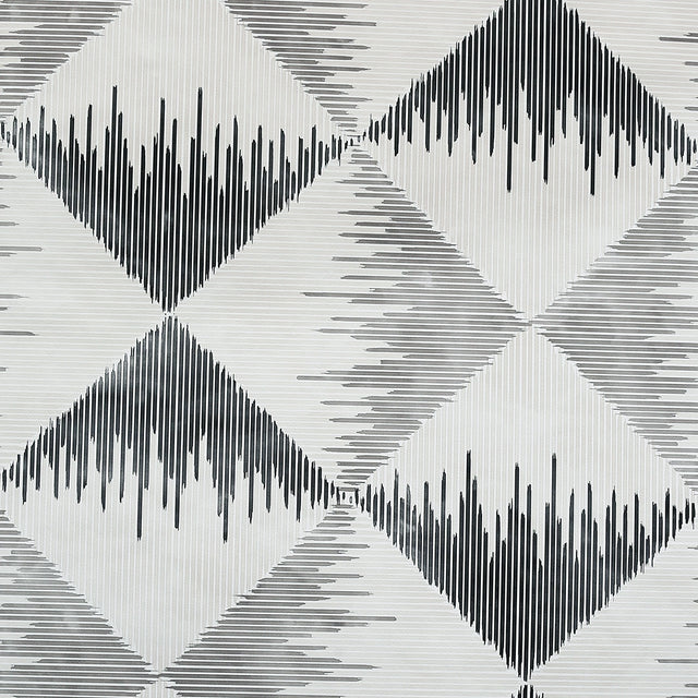 Aztec Geometric Wallpaper in Mono