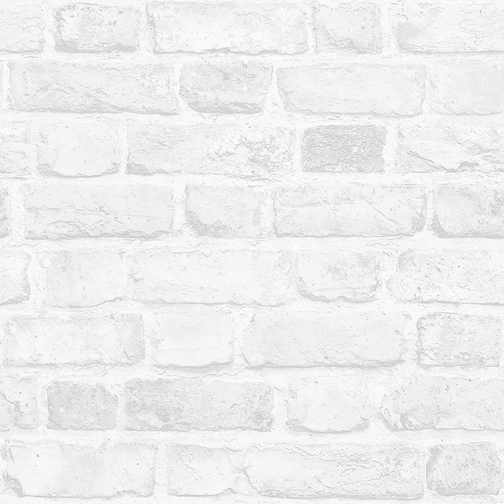 Battersea Brick Wallpaper in White
