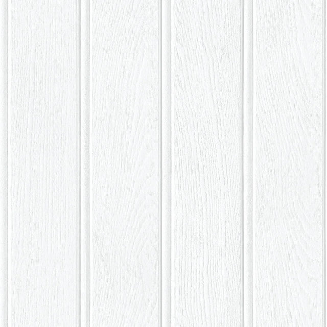 Beadboard Panel Wallpaper in Ivory Cream