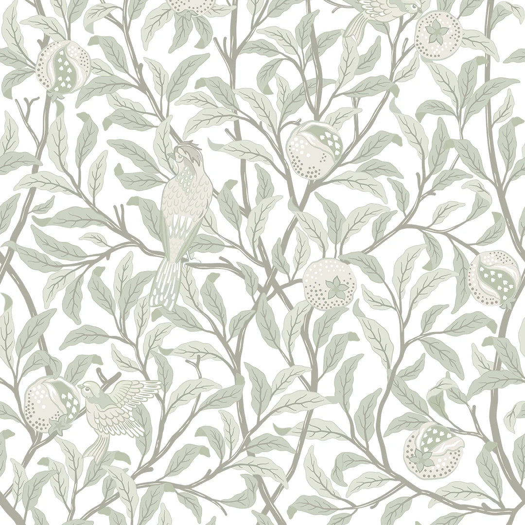 Sample of Beauty of Nature Wallpaper in Sage Green