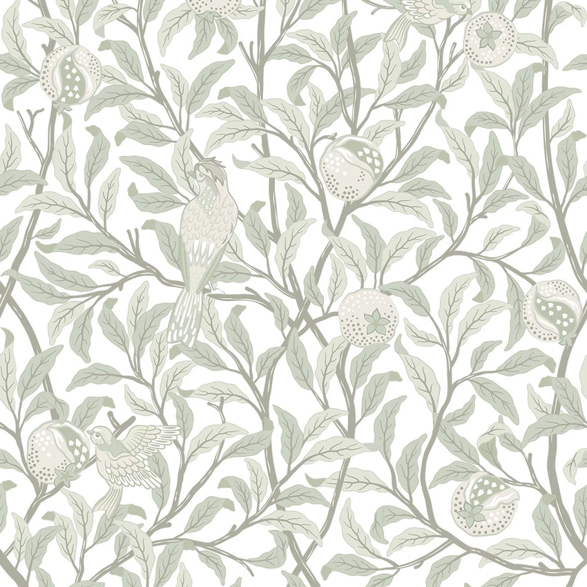 Beauty of Nature Wallpaper in Sage Green