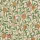 Beauty of Nature Wallpaper in Sage Green on Cream