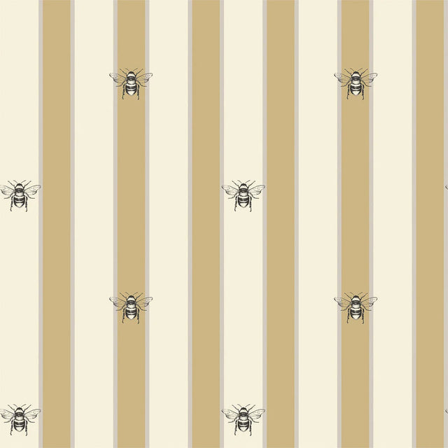 Bee Happy Wallpaper in Golden Honey