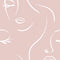 Belle Wallpaper in Blush Pink