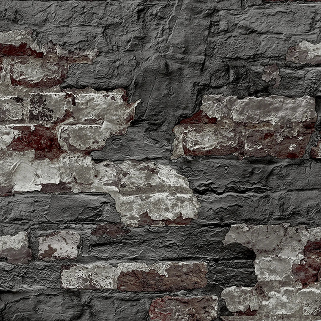 Textured Wallpaper with Bricks Design (0.53 * 10 M, 57 Square Feet) 1 Full  Roll (Red Sand) - 24x7 eMall