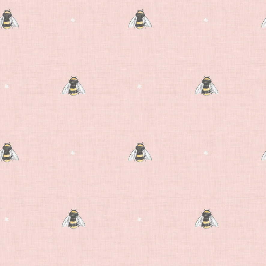 Bumble Bee Wallpaper in Pink