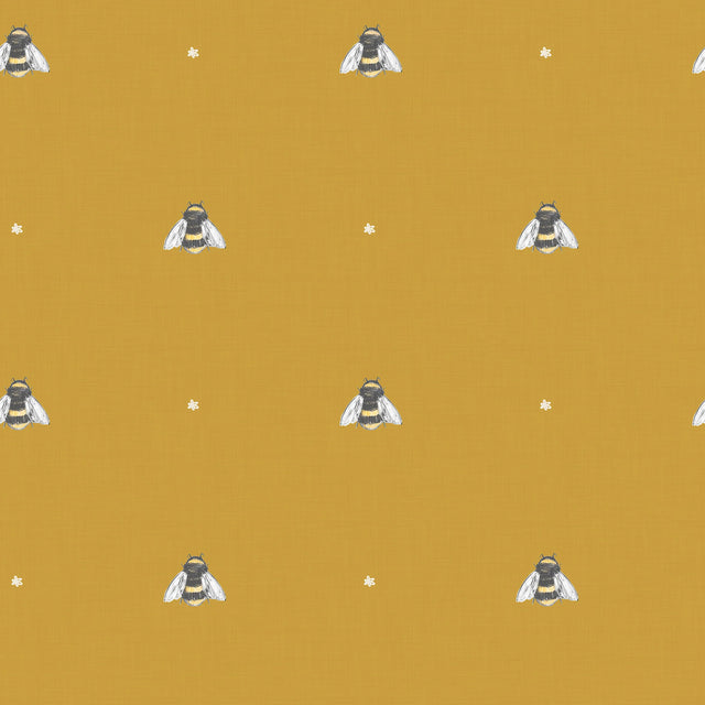 Bumble Bee Wallpaper in Mustard