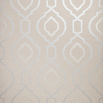 Calico Trellis Wallpaper in Neutral