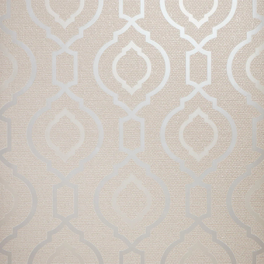 Calico Trellis Wallpaper in Neutral