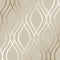 Camden Wave Wallpaper in Cream and Gold
