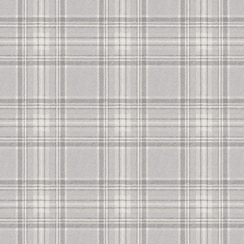 Classic Check Wallpaper in Grey