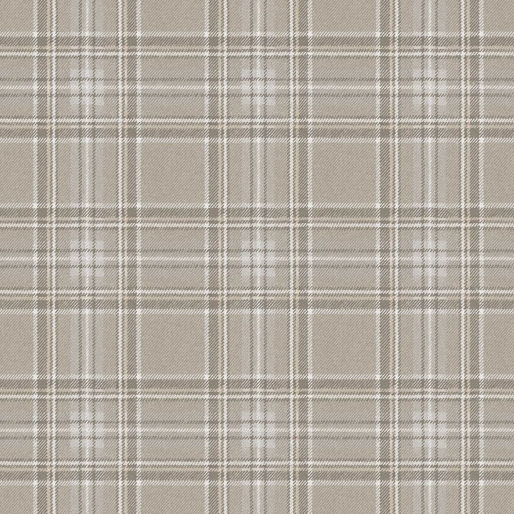 Classic Check Wallpaper in Taupe