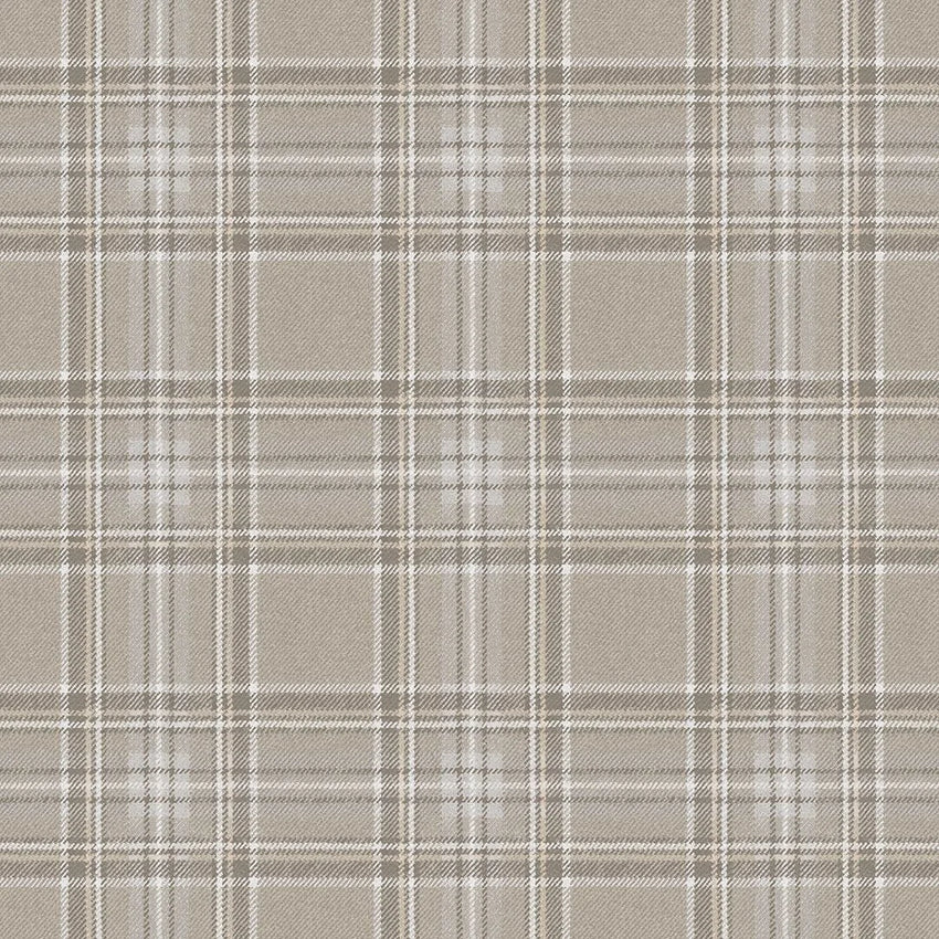 Classic Check Wallpaper in Taupe