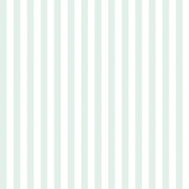 Classic Stripe Wallpaper in Soft Mint