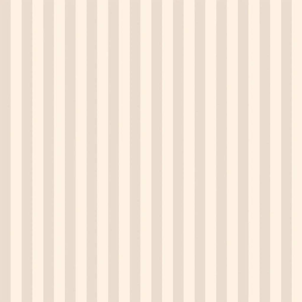 Classic Stripe Wallpaper in Cream and Truffle