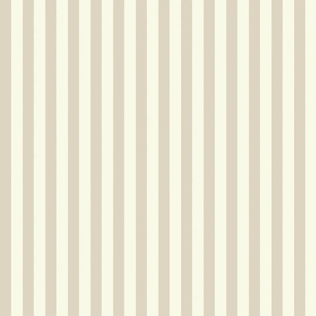 Classic Stripe Wallpaper in Magnolia and Sandstone