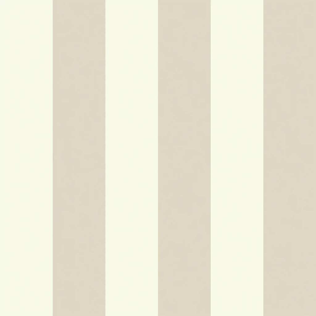 Sample of Classic Wide Stripe Wallpaper in Magnolia and Sandstone