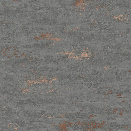 Cobalt Industrial Metallic Wallpaper in Dark Grey
