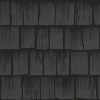 Colorado Wood Tile Wallpaper in Charcoal Grey