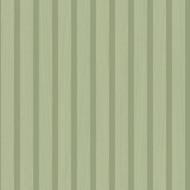 Contemporary Wood Slat Wallpaper in Green