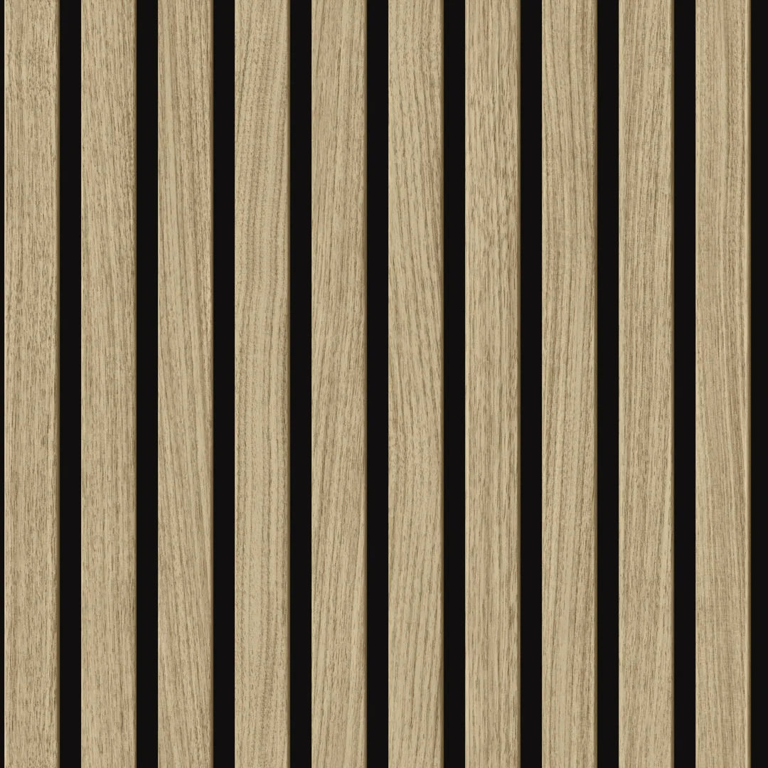 Sample of Contemporary Wood Slat Light Oak