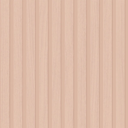 Contemporary Wood Slat Wallpaper in Soft Pink