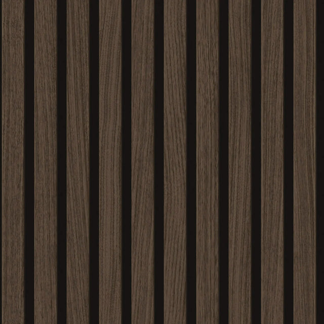 Contemporary Wood Slat Walnut
