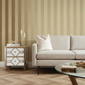 Crystal Stripe Glass Beads Wallpaper in Gold