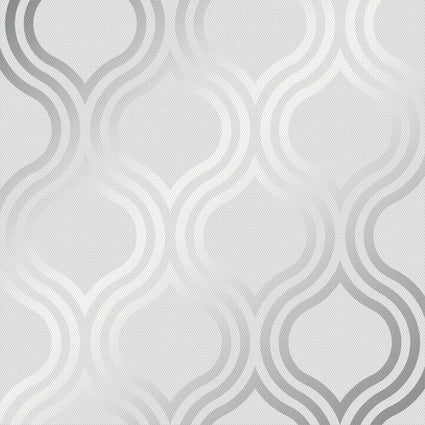 Danbury Geo Wallpaper in White