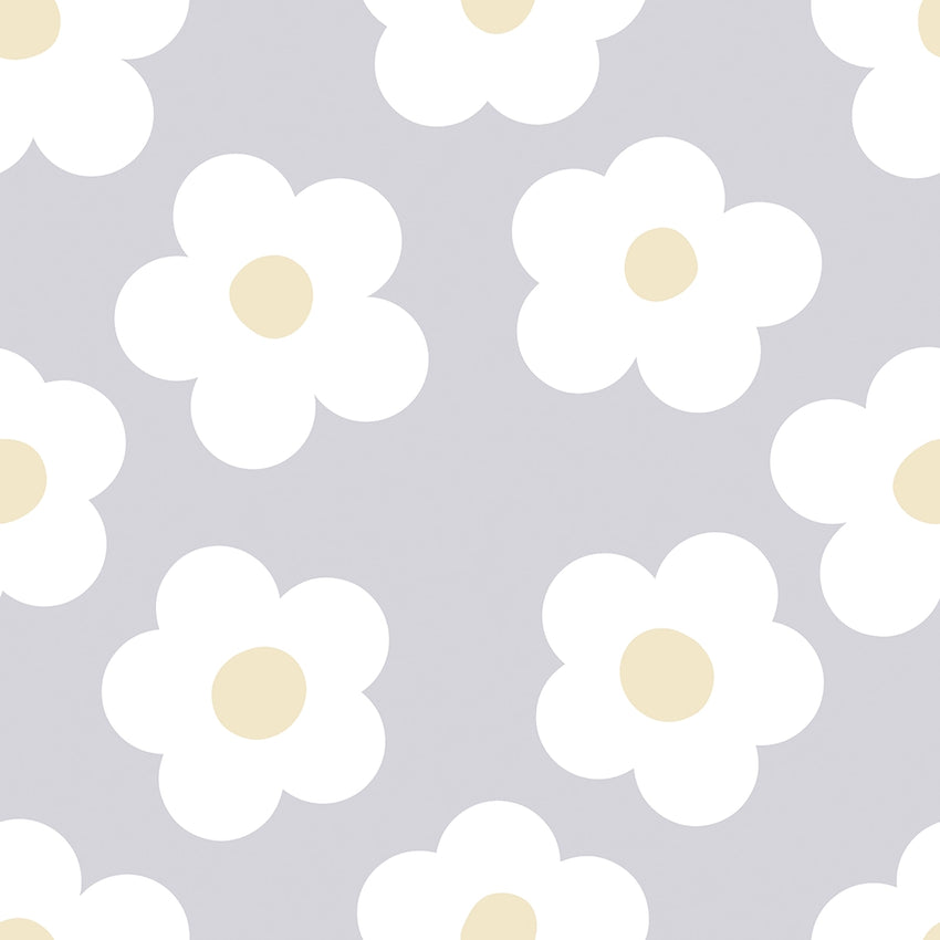 Sample of Ditsy Daisy Wallpaper in Lavender