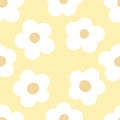 Ditsy Daisy Wallpaper in Lemon Yellow