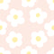 Ditsy Daisy Wallpaper in Soft Peach