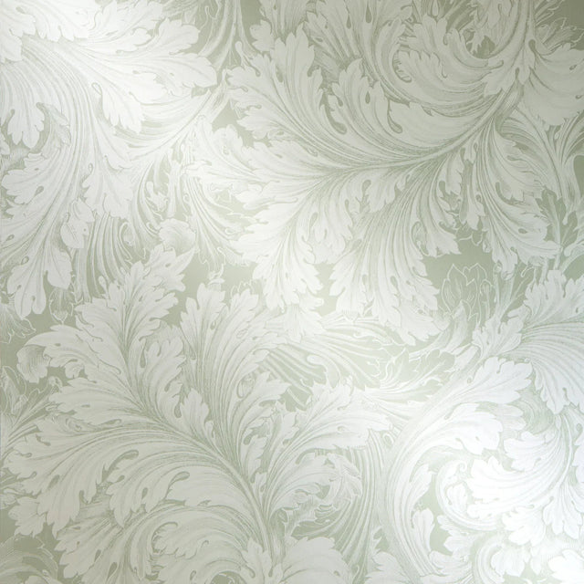 Eternal Leaf Wallpaper in Green and Cream