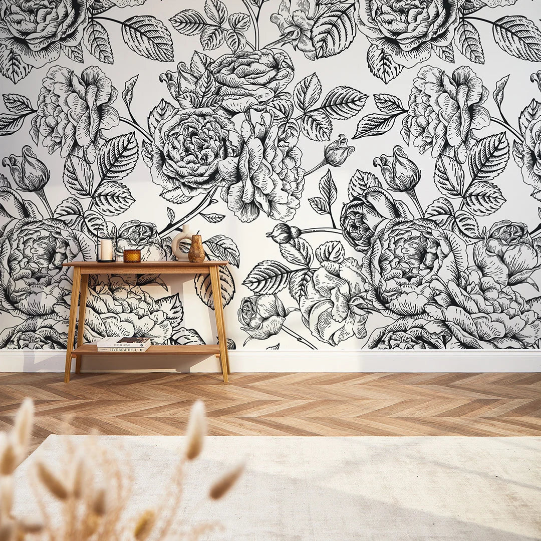 Line Design Mural Line Art Wall Murals | Artistic Wall Mural | I Love Wallpaper