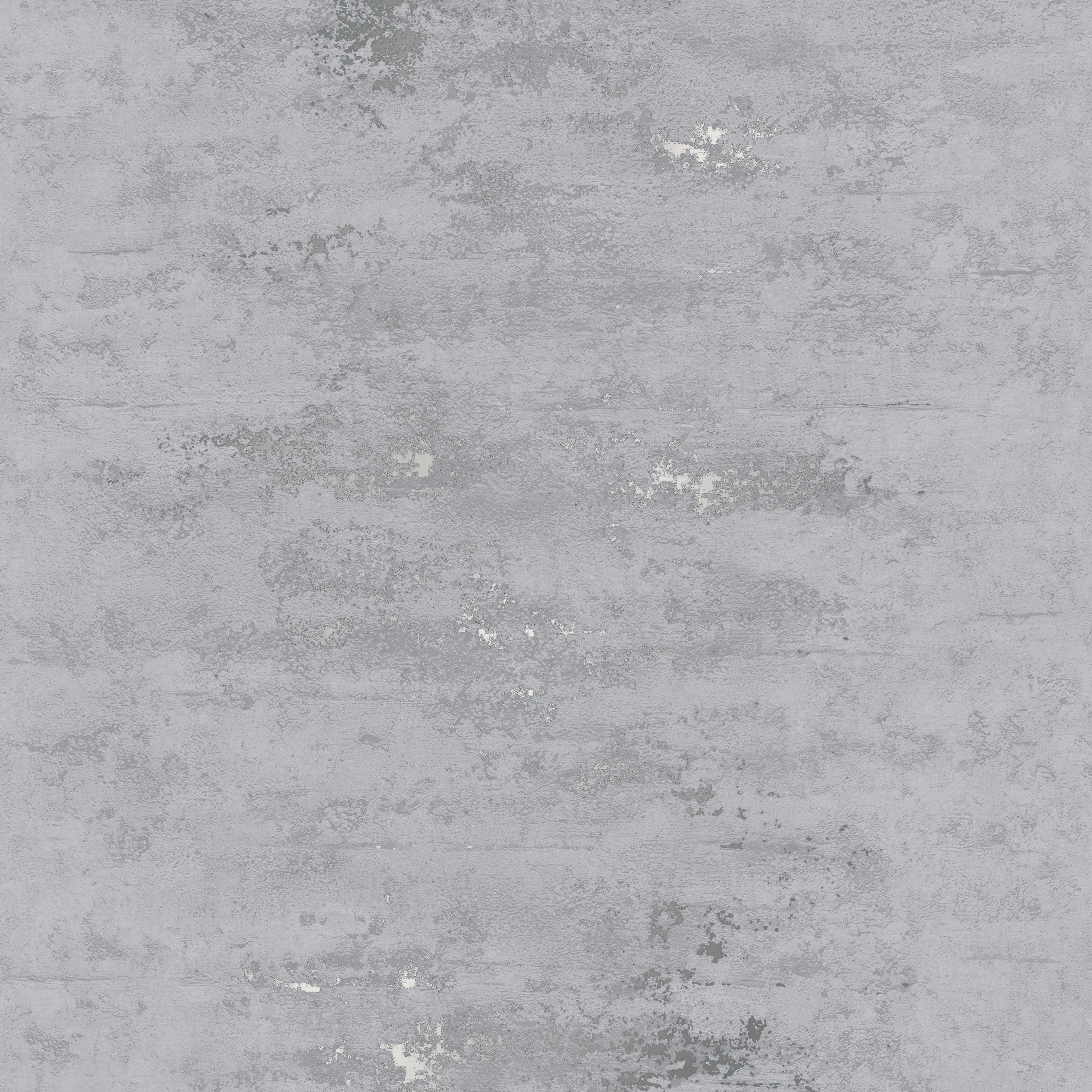 Sample of Venice Industrial Metallic Wallpaper in Grey and Silver