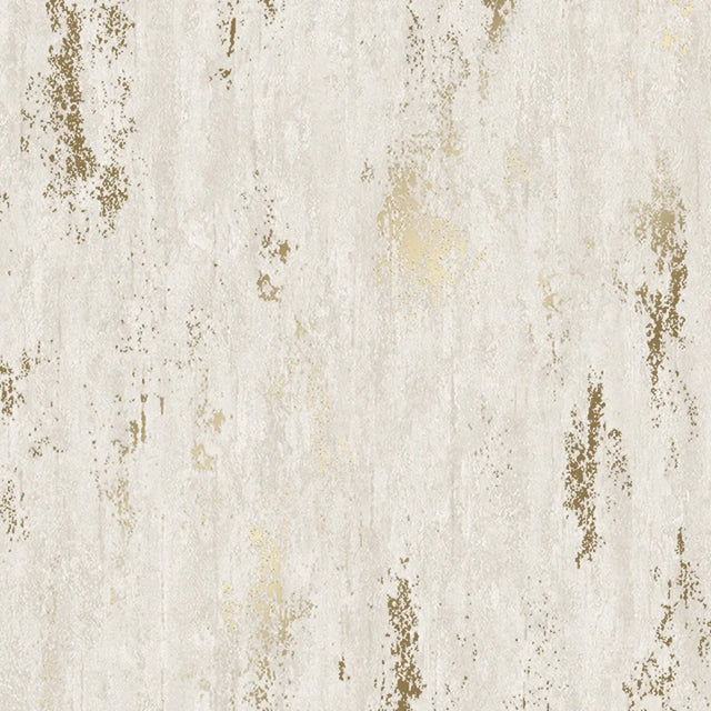 Manhattan Modern Wallpaper in Ivory and Gold