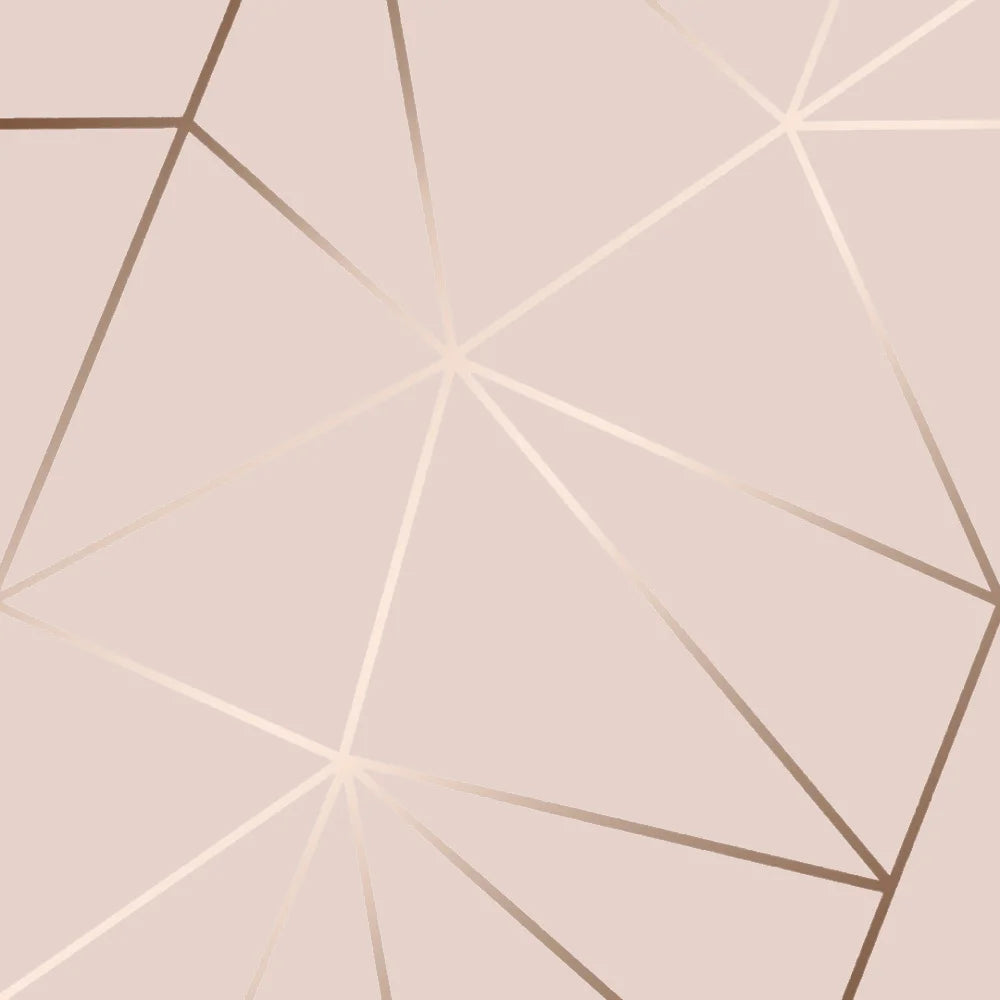 Zara Shimmer Metallic Wallpaper in Soft Pink and Rose Gold