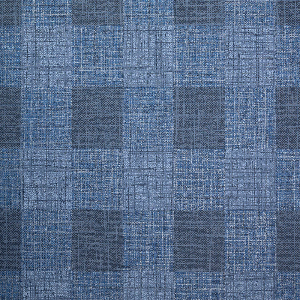 Sample of Isla Check Wallpaper in Navy and Silver