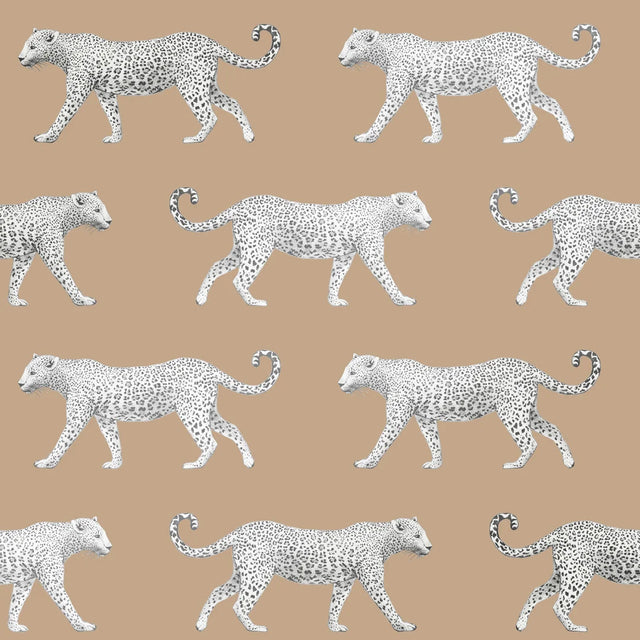 Leopard Motif Wallpaper in Caramel