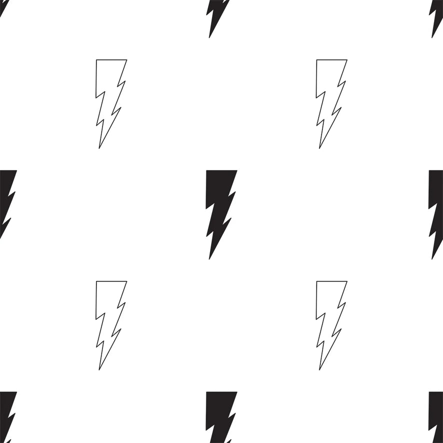 Lightning Strike Wallpaper Monochrome