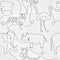 Lines At The Zoo Wallpaper in Monochrome