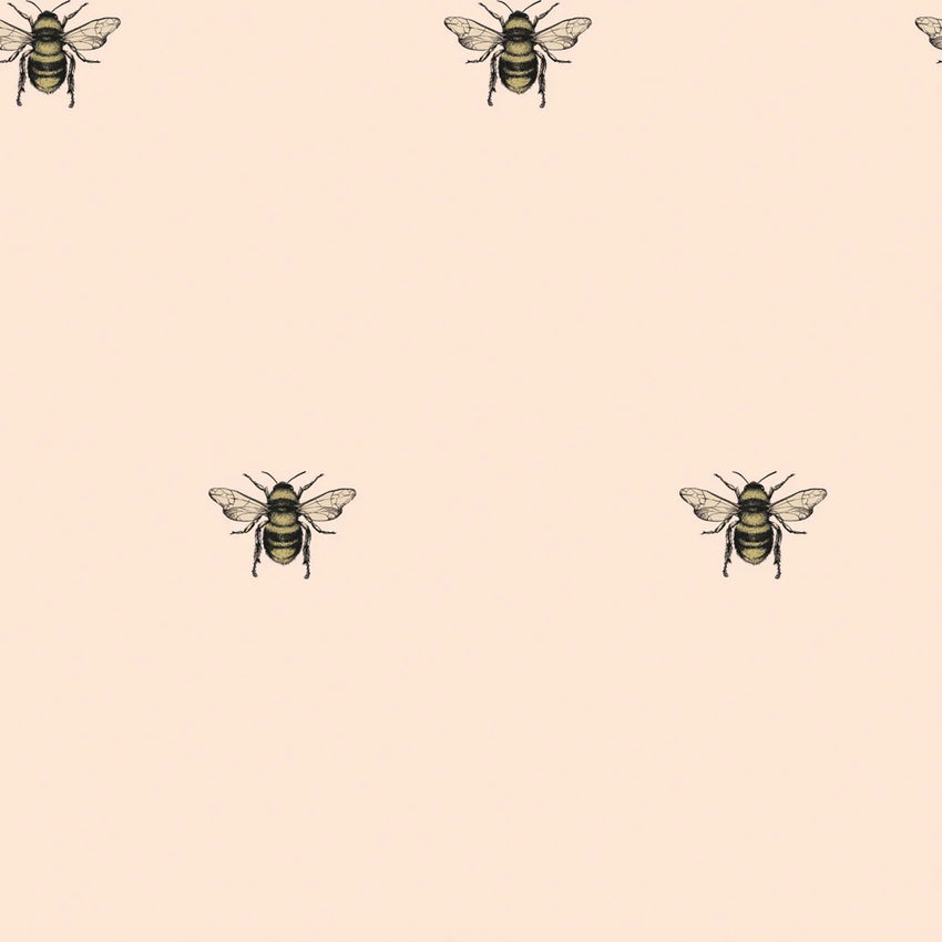 Luxe Bee Wallpaper in Pink