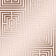 Sample of Maze Geometric Wallpaper Blush Pink, Rose Gold (53 x 30cm)