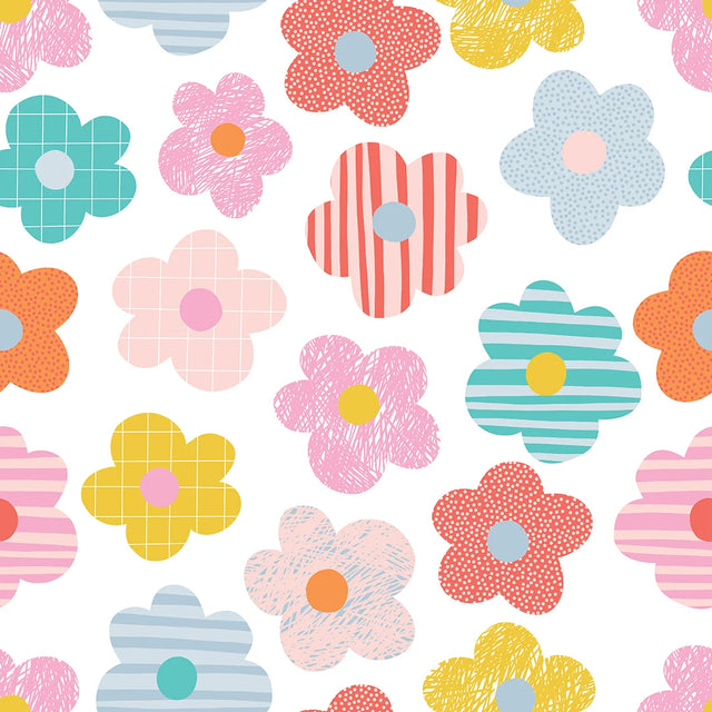 Miss Daisy Wallpaper in Multicoloured Brights